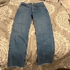 Blue straight leg rag and bone jeans
